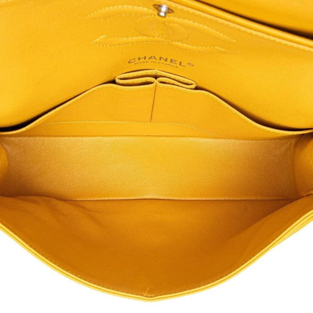 Chanel Matelasse Lambskin Coco Mark Flap Chain Shoulder Bag Yellow